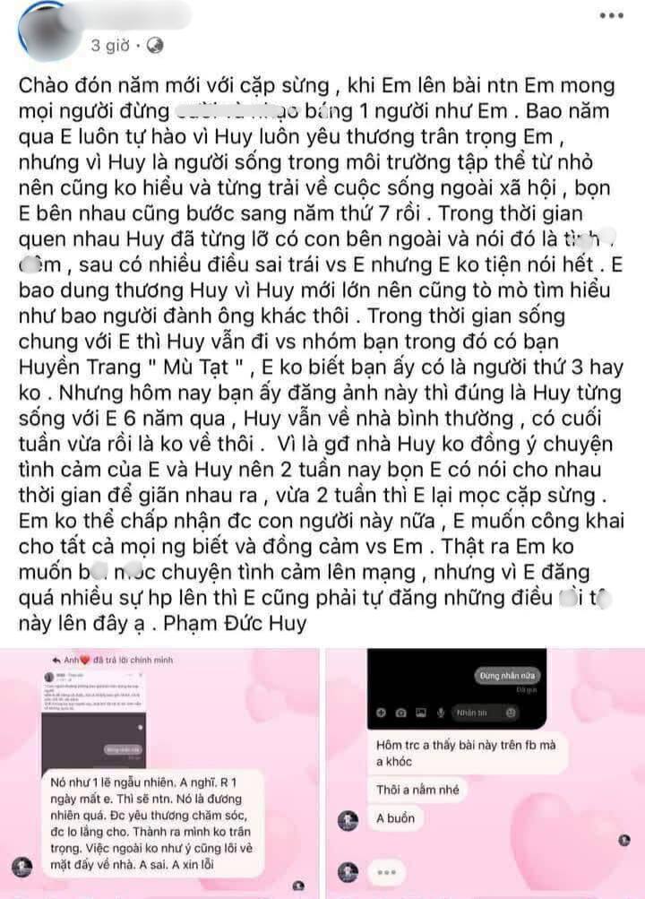 Bào đăng tố Đức Huy Huy của tài khoản được cho là nyc của anh chàng