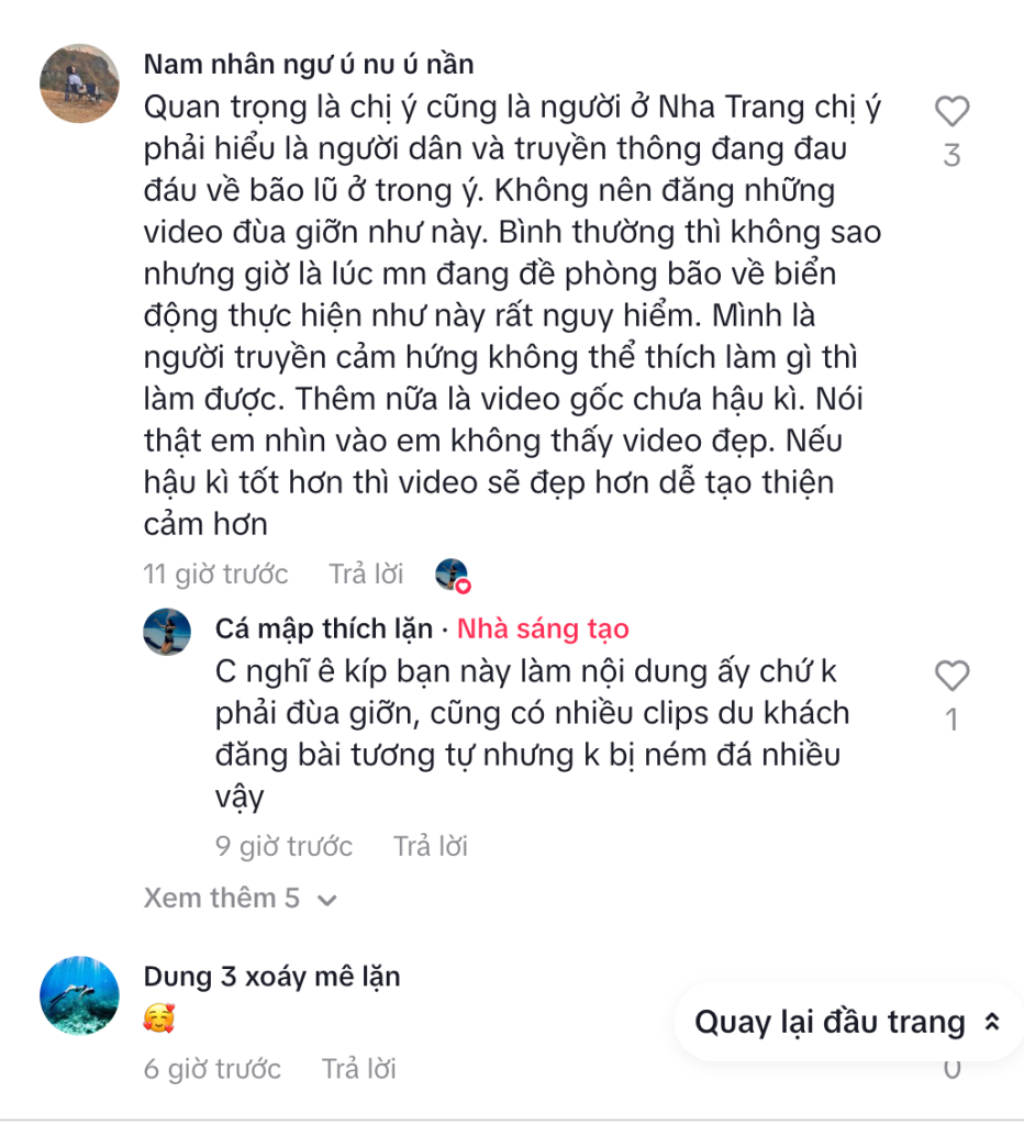 Ý kiến của một tài khoản