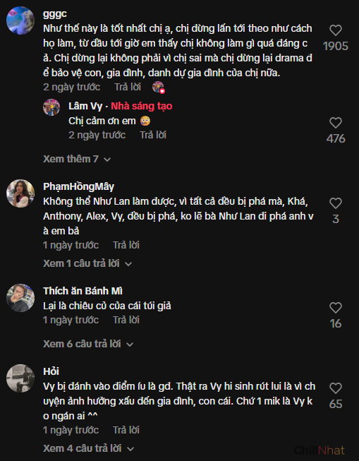 Nhiều bình luận động viên nữ tiktoker giữa tâm bão.