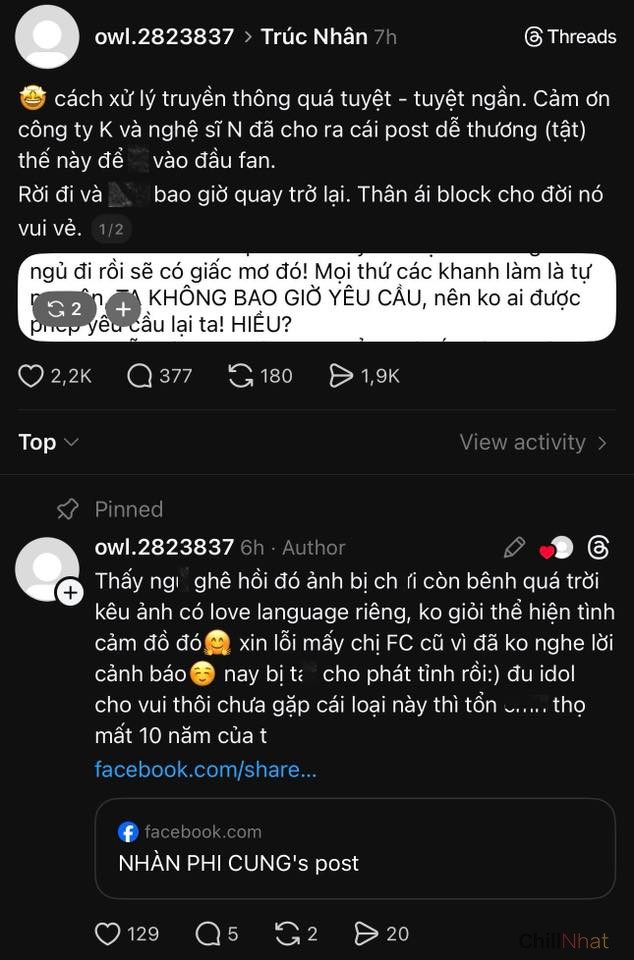 Nhiều fan ruột của nam ca sĩ bất ngờ quay lưng.