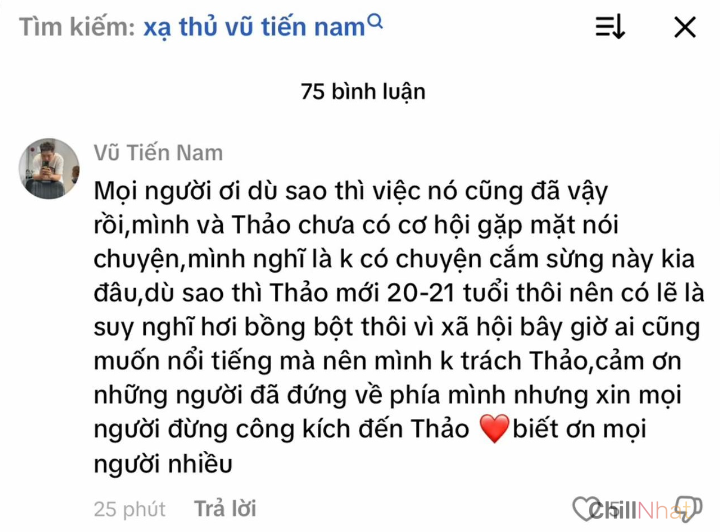 Xạ thủ Vũ Tiến Nam xác nhận cả hai đã chia tay.