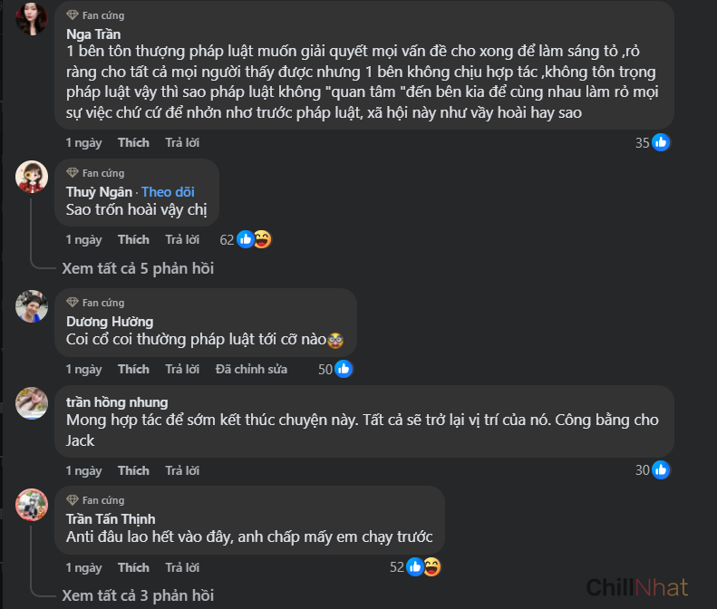 Phần lớn bình luận đang hướng "mũi rìu" về phía Thiên An. 