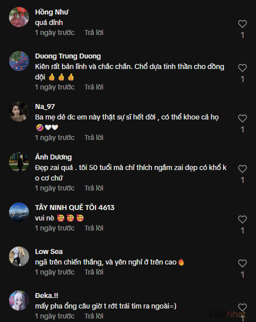 Bên dưới là những bình luận khen tặng dành cho nam thủ môn.