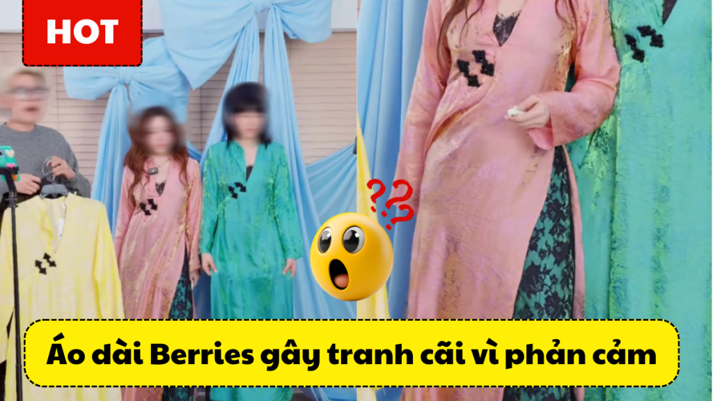 Áo dài Berries khiến cõi mạng bùng nổ tranh cãi.