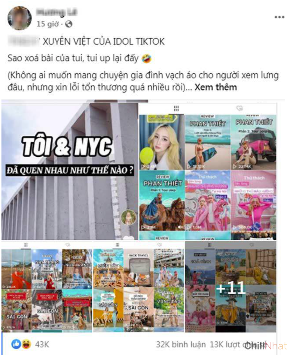 Bài phốt Gia Thị Linh giật chồng do chính thất đăng tải