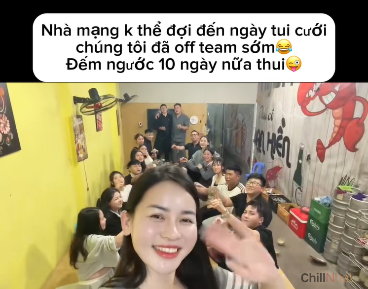 Cô dâu háo hức khoe ảnh team nhà mạng đến dự đám cưới offline