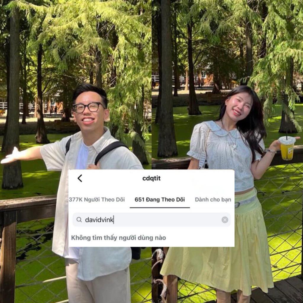 Cộng đồng mạng check var thấy Quỳnh Tít unfollow David Vinh