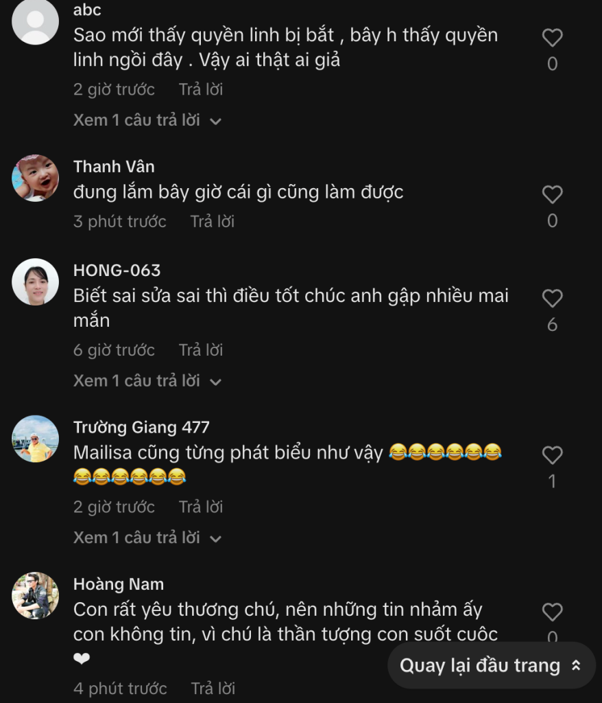 Cộng đồng mạng để lại bình luận trước tin đồn