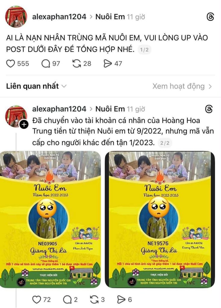 Dự án nuôi em bị phốt