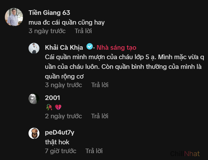 Khải Cà Khịa mặc quần của cháu lớp 5 cũng vừa