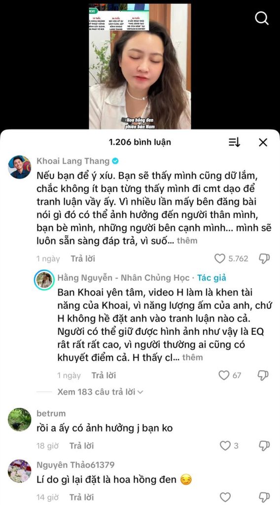 Khoai Lang Thang đáp trả tiktoker