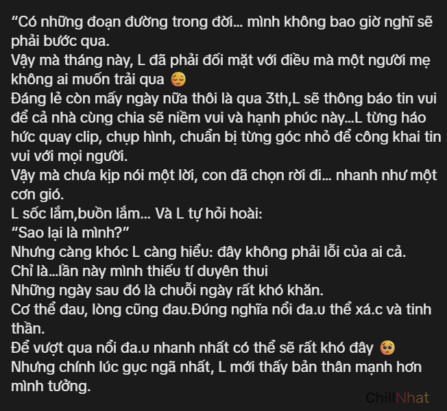 Linh Barbie thông báo mất con