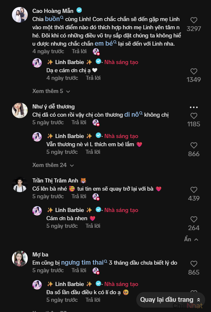 Phản ứng của cộng đồng mạng sau thông báo Linh Barbie mất con 