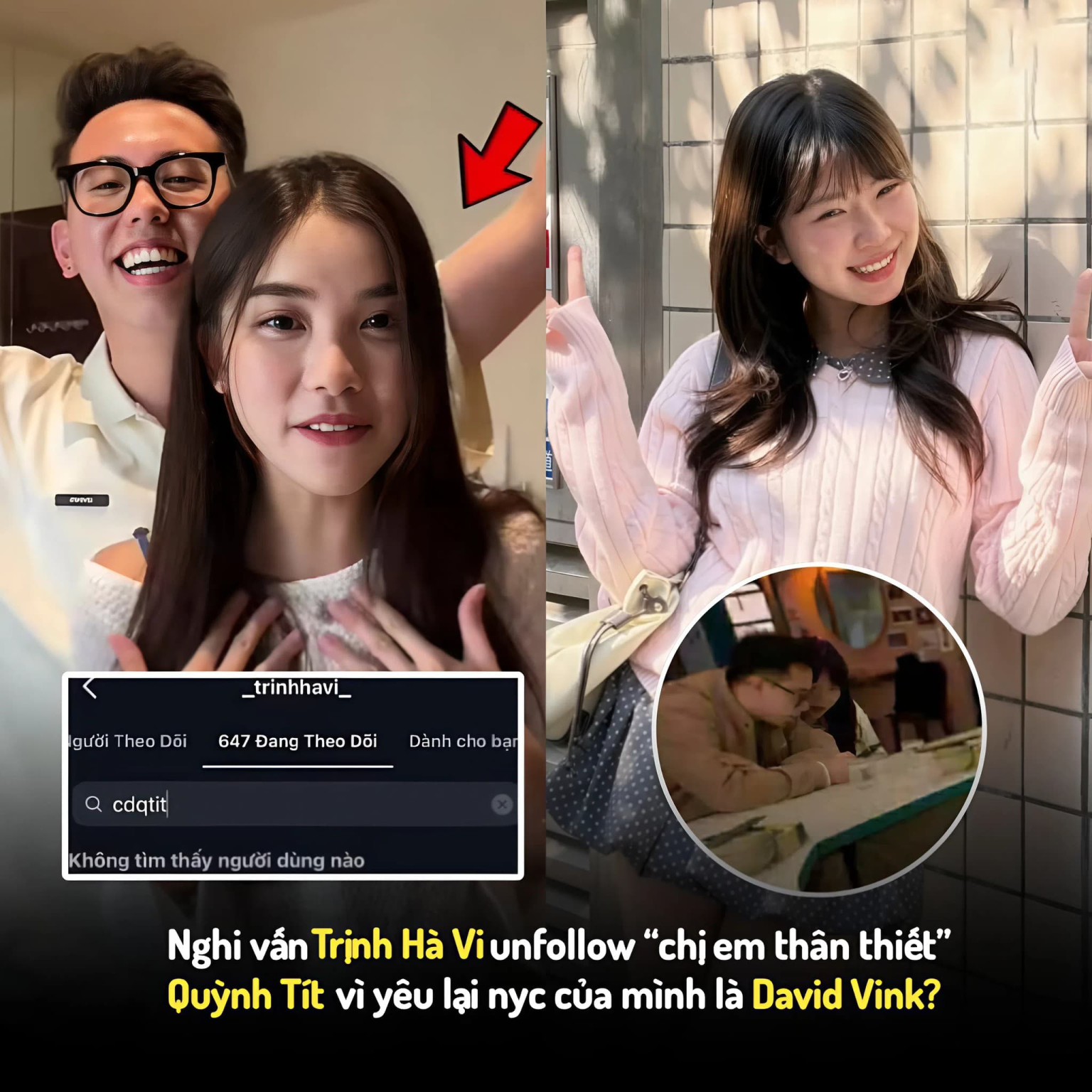 Quỳnh Tít David Vinh hẹn hò