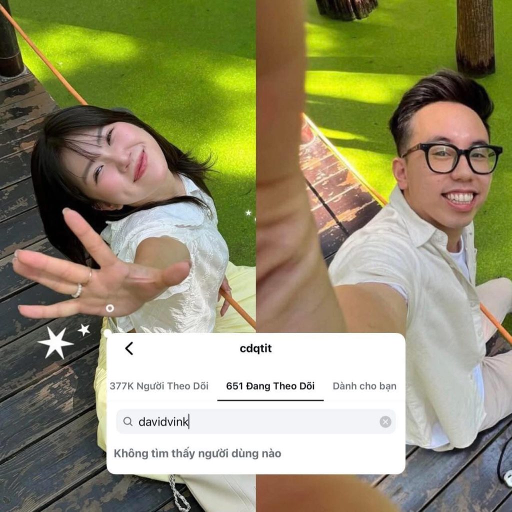 Quỳnh Tít unfollow David Vinh