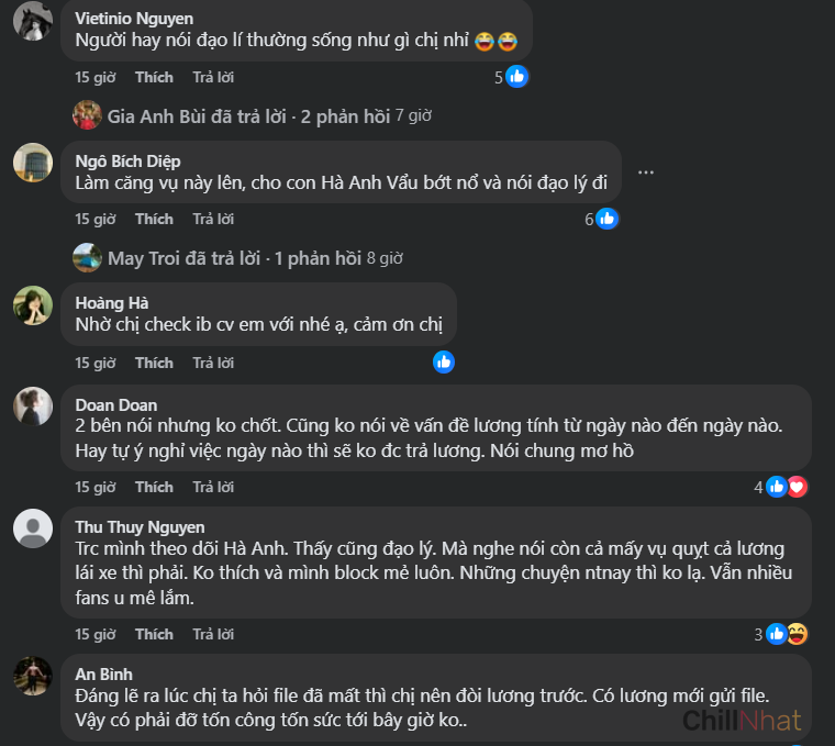 Nhiều bình luận lên án hành vi của nữ người mẫu dù chưa có bằng chứng xác thực.