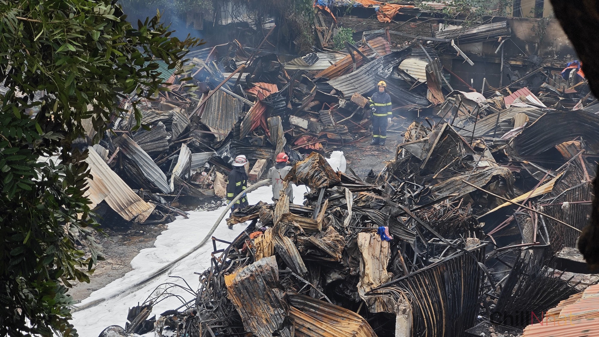 Toàn cảnh hiện trường vụ chợ Xanh cháy tan hoang