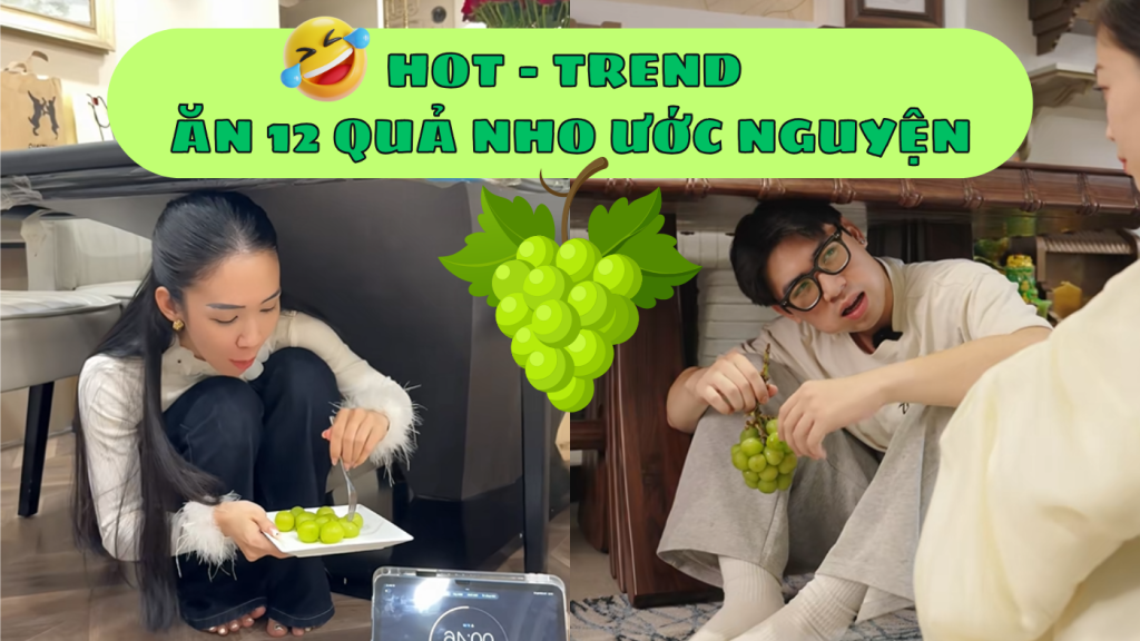 Giao thừa 2026: Trend ăn 12 quả nho ước nguyện lên ngôi