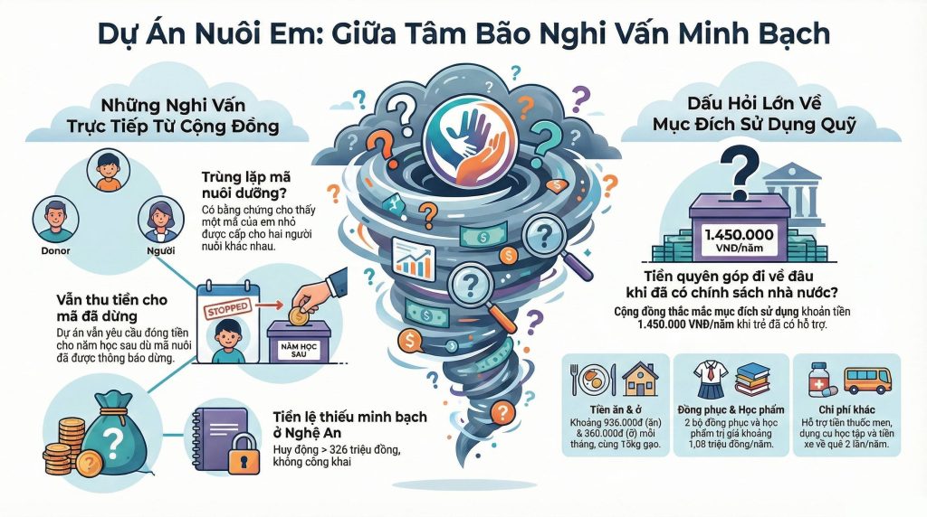 Tóm tắt lùm xùm dự án Nuôi em