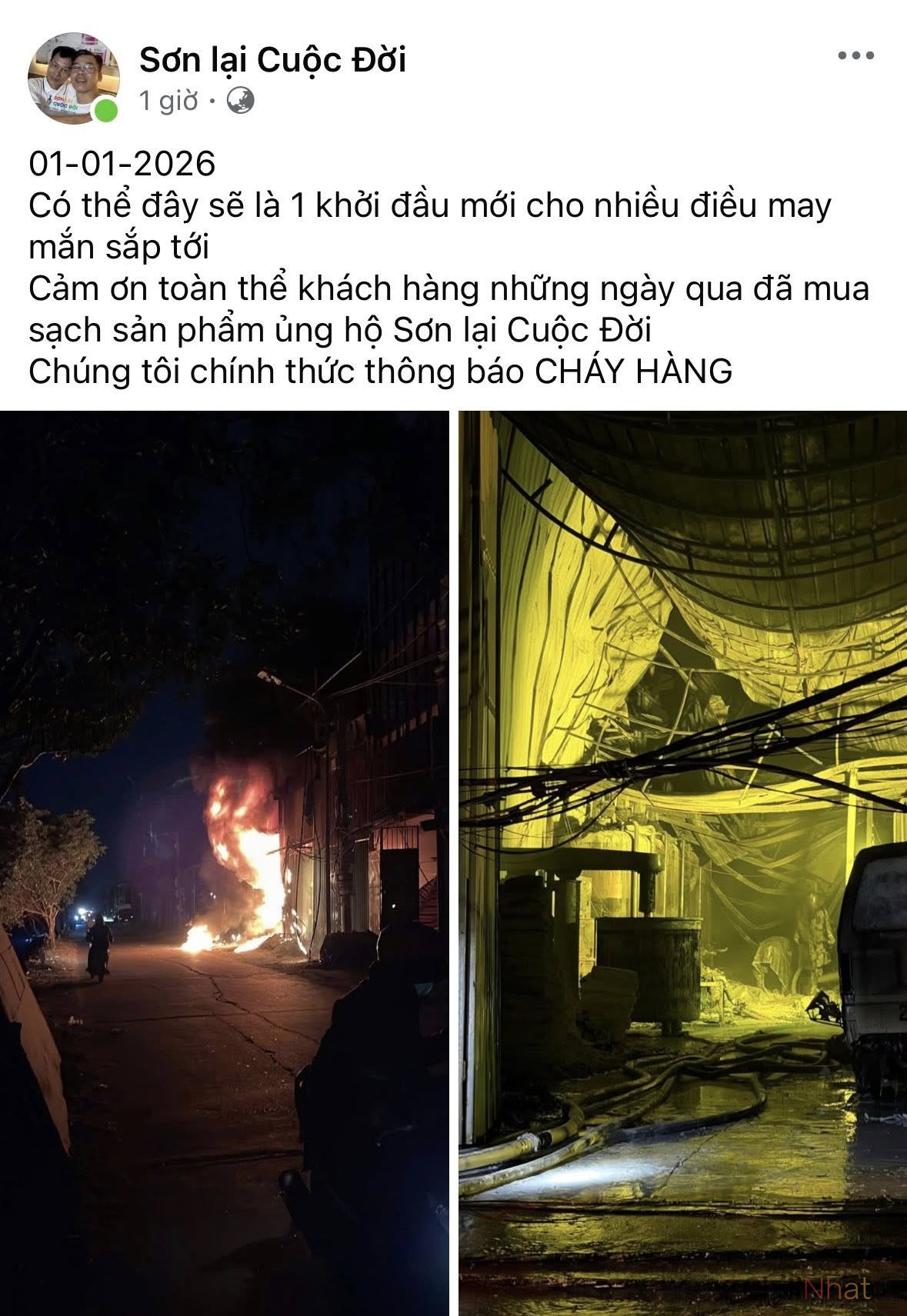 Bài đăng có phần tích cực và hài hước giữa biến cố lớn.