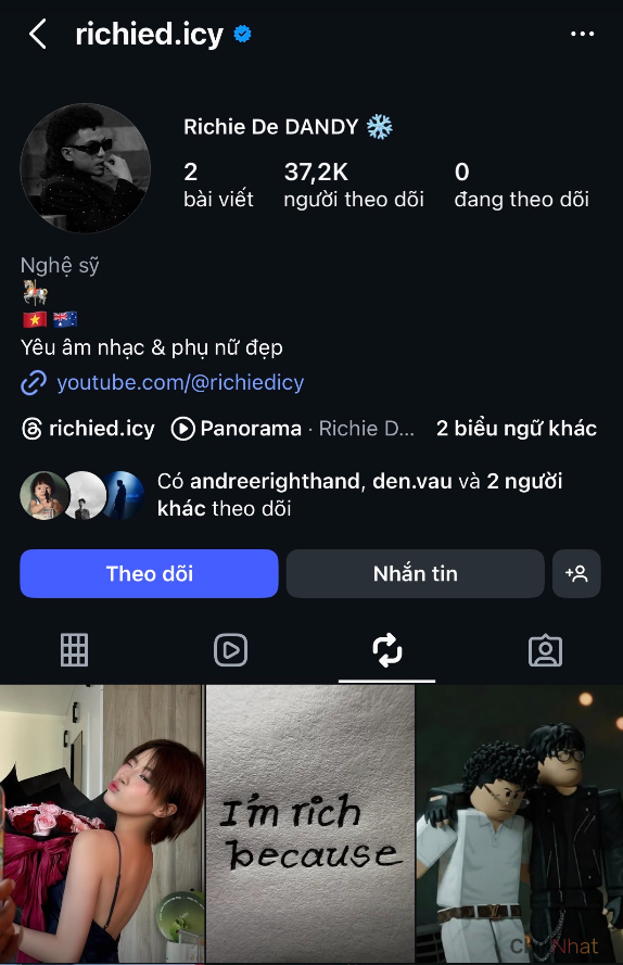 Nam rapper chia sẻ cả bài viết "Him" nhưng đã nhanh chóng gỡ bỏ.