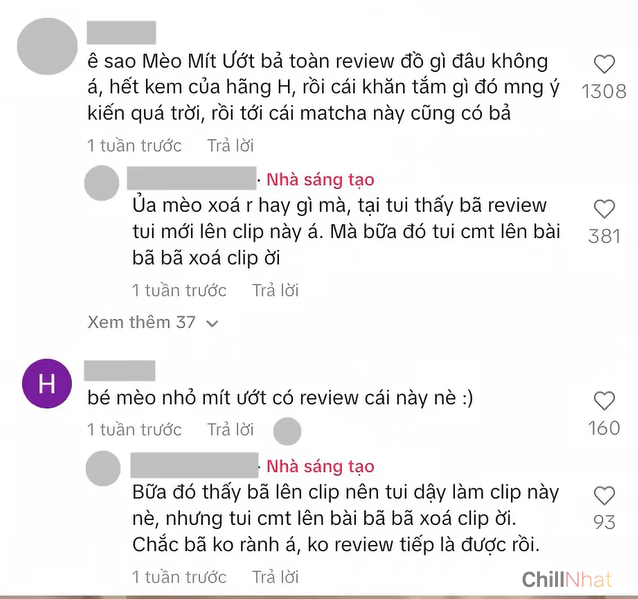 Giang cư mận nói gì khi biết matcha là sản phẩm kém chất lượng