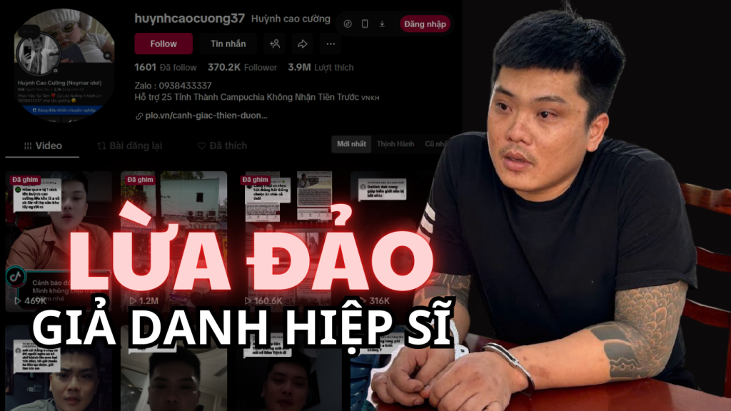 Tiktoker Huỳnh Cao Cường bị bắt khiến CĐM dậy sóng