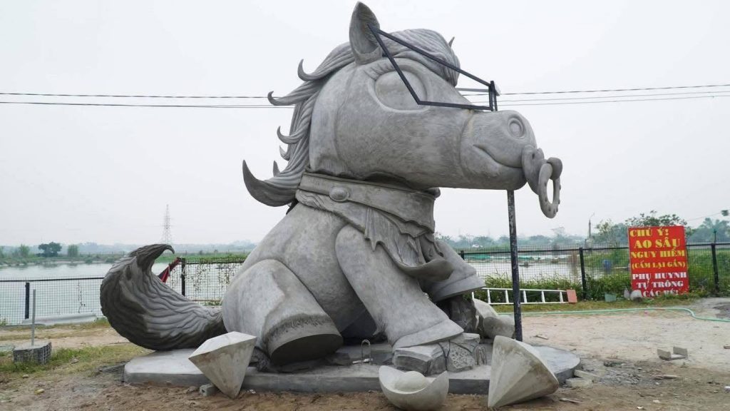 Linh vật ngựa 2026 của Bắc Ninh chưa lên màu