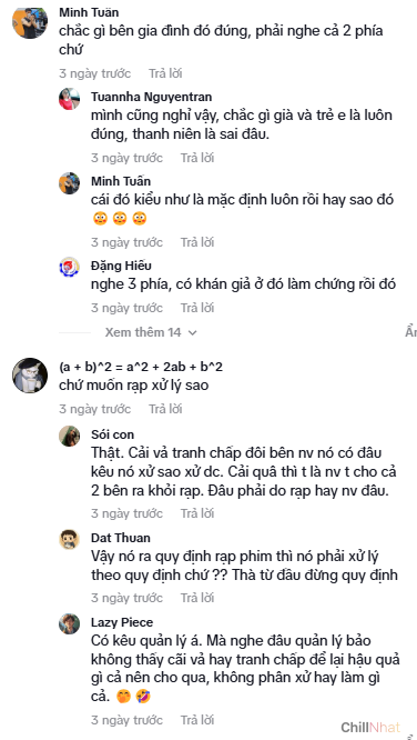 Phản ánh của giang cư mận khi đọc được bài viết CGV bị phốt