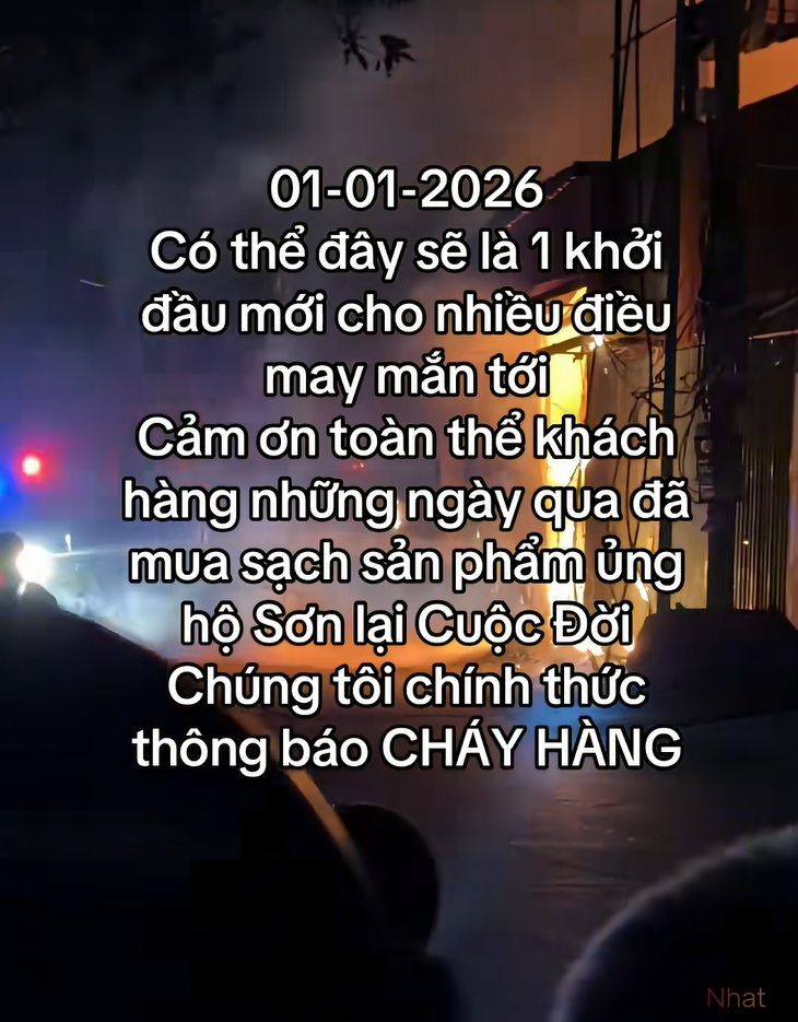 Video đám cháy được Sơn Lại Cuộc Đời đăng tải