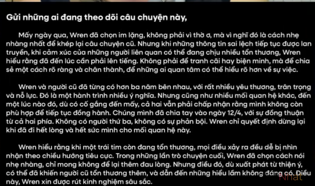 Wren Evans lên tiếng về ồn ào đời tư